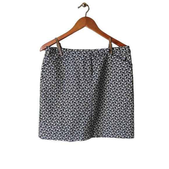 Loft Velvet Geometric-Print Skirt Size 10 NWT - Picture 1 of 5